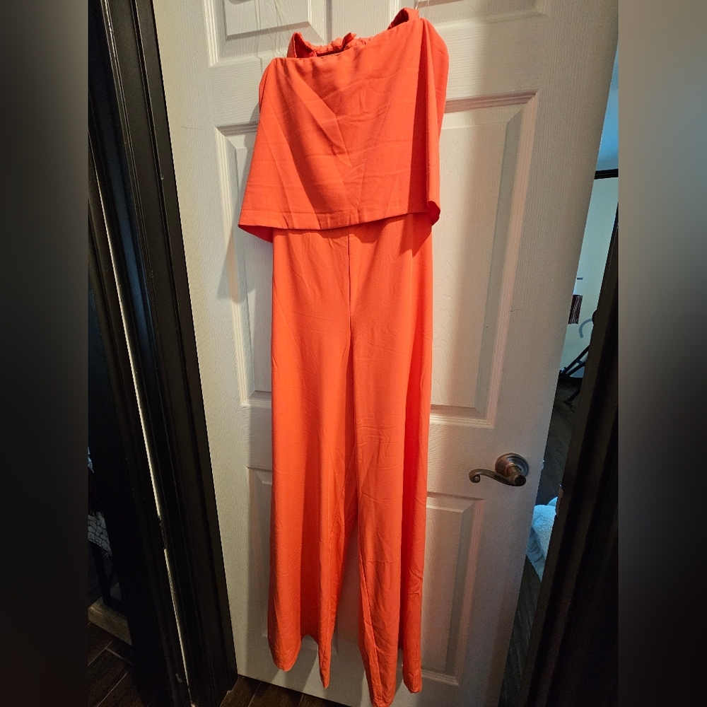Impressions Vibrant Coral Jumpsuit